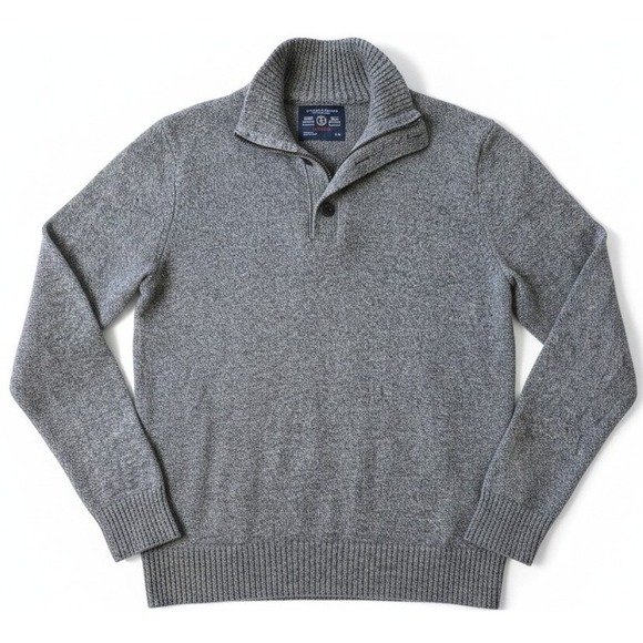American Eagle Outfitters Other - American Eagle Outfitters Mens 1/4 Zip Sweater Gray Pullover Mock Neck Large